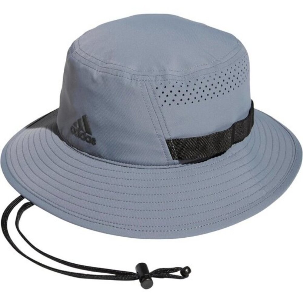 🆕Adidas Men Grey/Black/4 100% Polyester Victory Outdoor Sun Athletic Bucket Hat